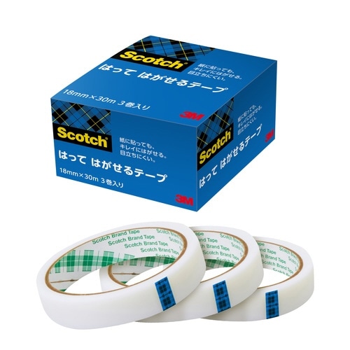 スコッチはってはがせるテープ18mm3巻入り×10