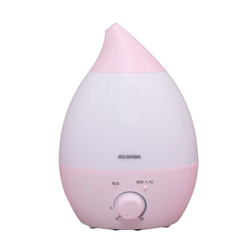 超音波式加湿器 しずく型 ピンク