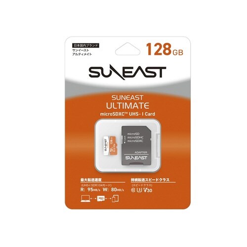 SUNEAST MicroSDオレンジ 128GB
