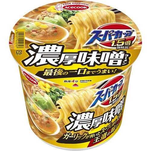 スーパーカップ1.5倍 みそラーメン 12個入