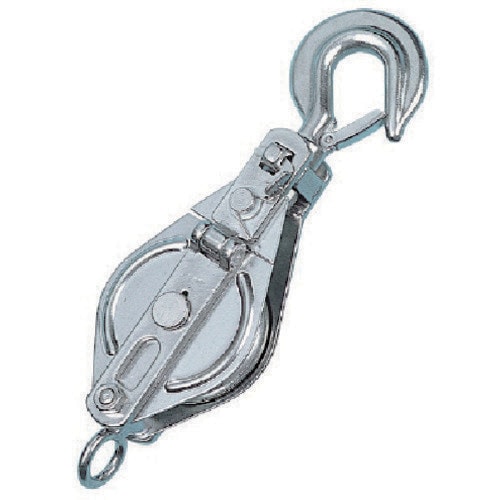ステンレス一車スナッチ フック型75mm