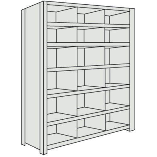 軽量棚 縦仕切付 53V37