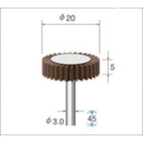 フラップ軸付ホイール 49143