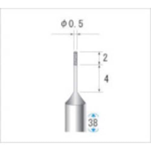 超硬軸CBNバー 刃径0.5mm