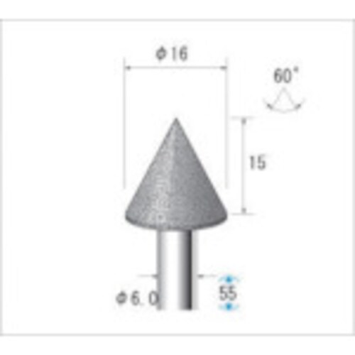 電着ダイヤモンドバー テーパー#120 13332