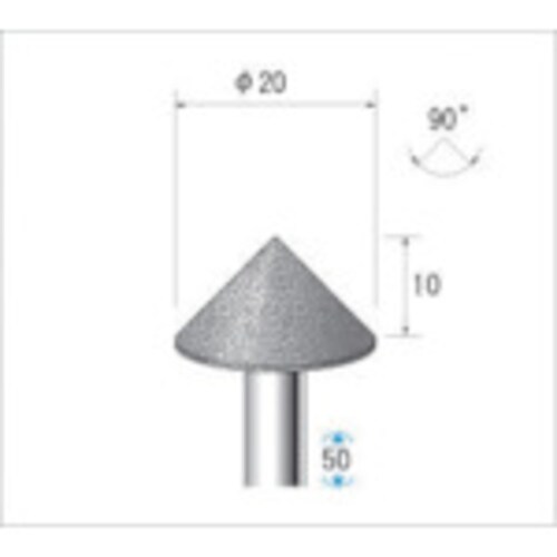 電着ダイヤモンドバー テーパー#120 13343