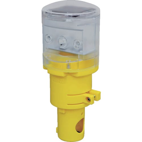 ソーラー式明るい二色工事灯