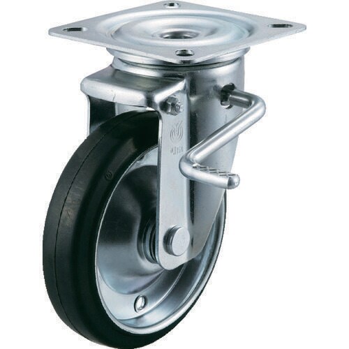 プレート式ゴムキャスター 148−7577