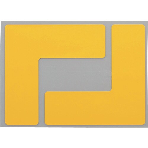 耐久フロアサインズL型M黄20枚