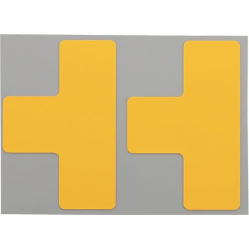 耐久フロアサインズT型M黄20枚