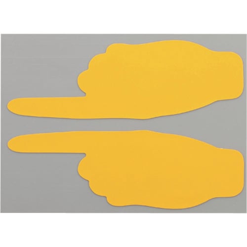 耐久フロアサインズ手型黄20枚