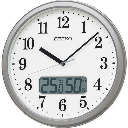 電波掛時計 KX244S (温度湿度表示付き)