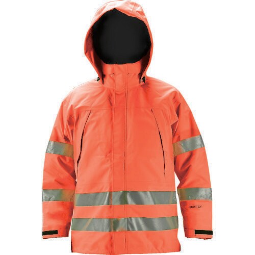 ゴアテックス高視認制電レインウェア オレンジ L