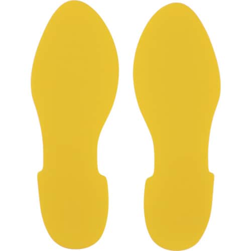 路面表示ステッカー 足型/黄 403002