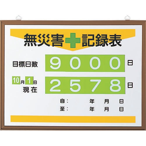 無災害記録表(日数)