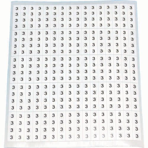 ケーブル用ラベル 「3」 CAL3