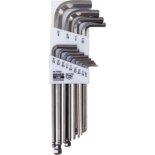 六角棒レンチセット インチサイズ 13本