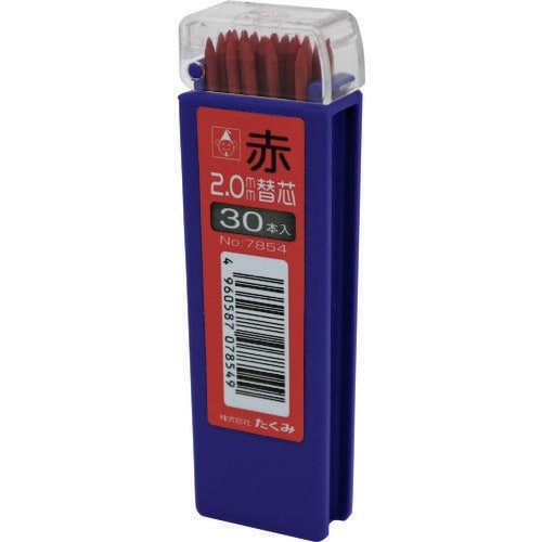 ノック式鉛筆 替芯 赤 30本入
