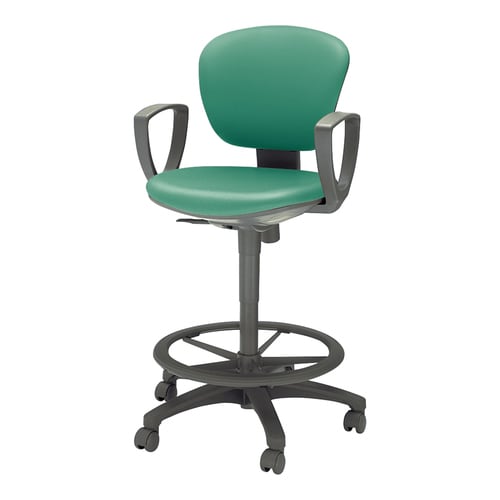 レグノ2 ハイタイプ 肘付 合皮緑 軟床用