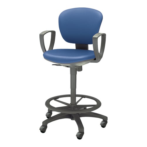 レグノ2 ハイタイプ 肘付 合皮青 硬床用