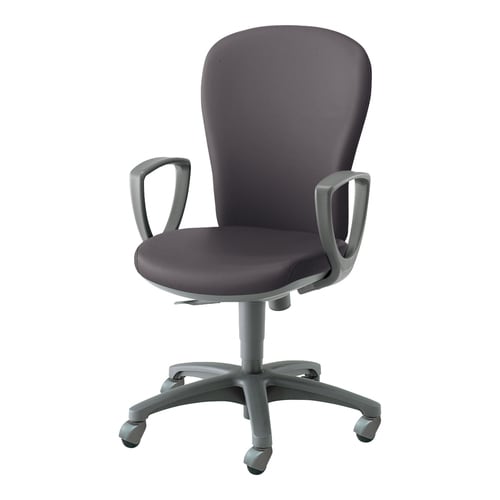 レグノ2 ハイバック 肘付 合皮濃灰 硬床用