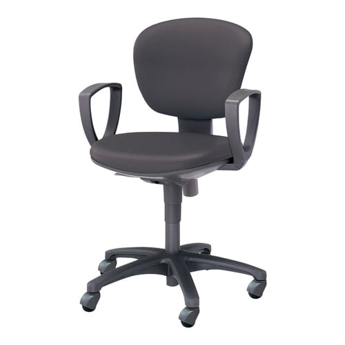 レグノ2 セパレート 肘付 合皮濃灰 硬床用