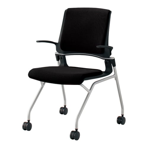 オルディナ 総張り肘付   本体黒 黒硬床用