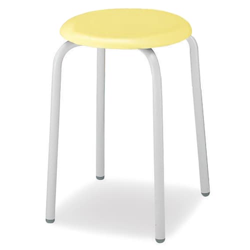 教育施設用 生徒用実習イス スツール イエロー