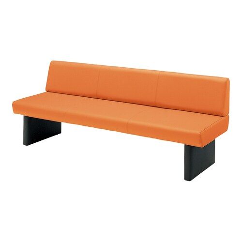 ロビーチェア 60 W1800肘無しオレンジ