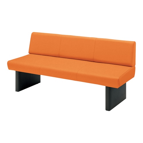 ロビーチェア 60 W1500肘無しオレンジ