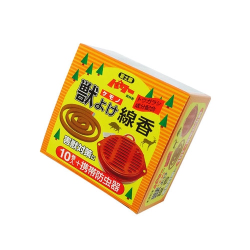 獣よけ線香10巻+携帯防虫器セット