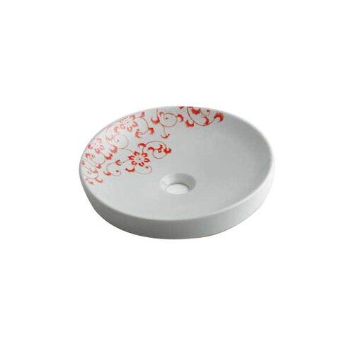 丸型手洗器/サーモンピンク 493−097−P