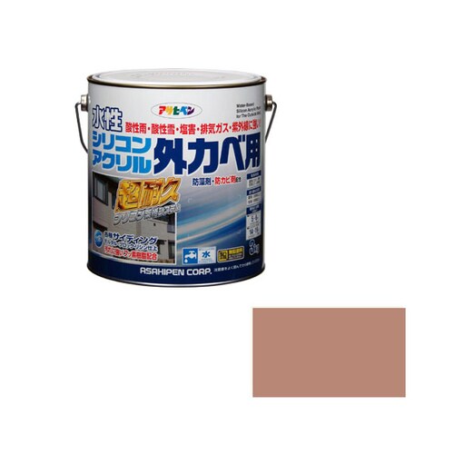 水性シリコンアクリル外かべ用 3k ソフトオーカー