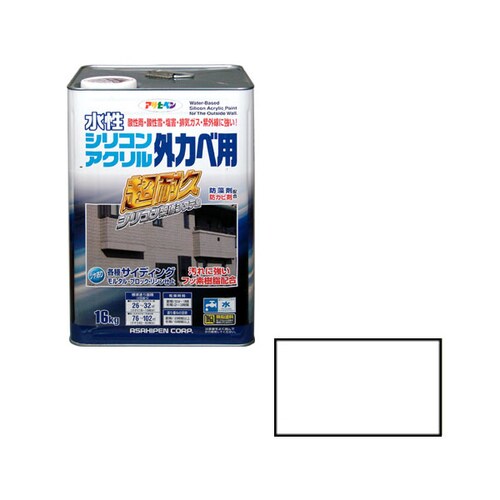 水性シリコンアクリル外かべ用 16kg ホワイト
