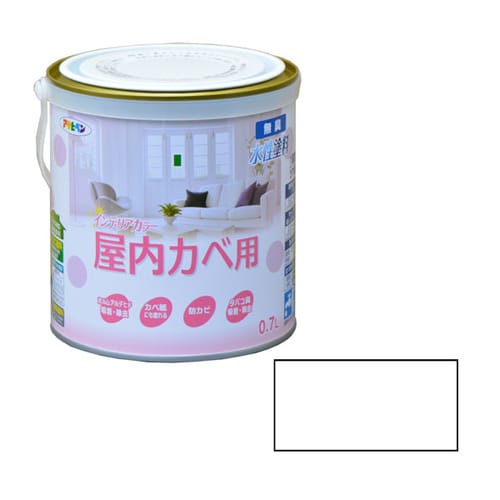 水性インテリアカラー屋内カベ 0.7L (白)