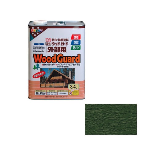 ウッドガード 外部用 3.4L コロラドグリーン