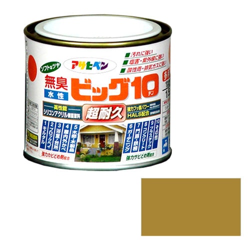 水性ビッグ10多用途 1/5L (ハニーゴールド)