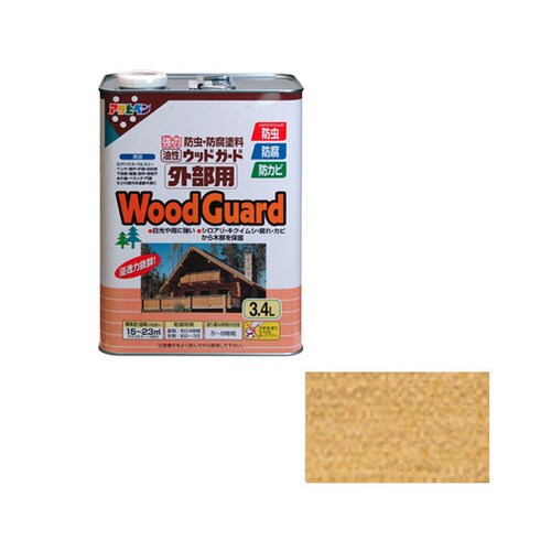ウッドガード 外部用 3.4L (クリヤ)