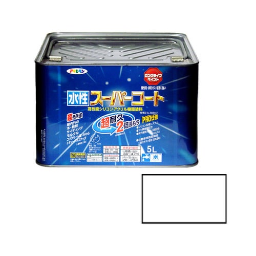水性スーパーコート 5L (ツヤ消し白)