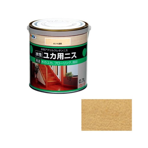 水性ユカ用ニス 0.7L (ツヤあり透明)
