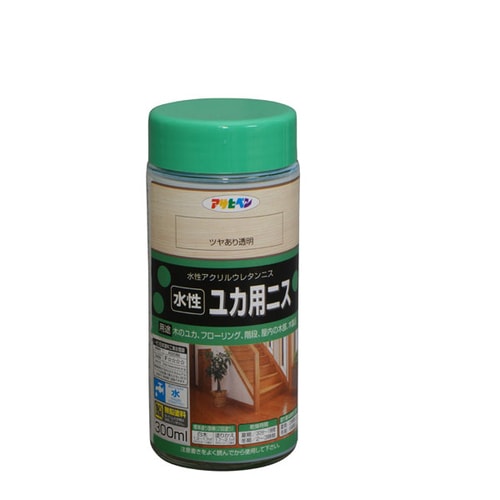 水性ユカ用ニス 300ML (半ツヤ透明)