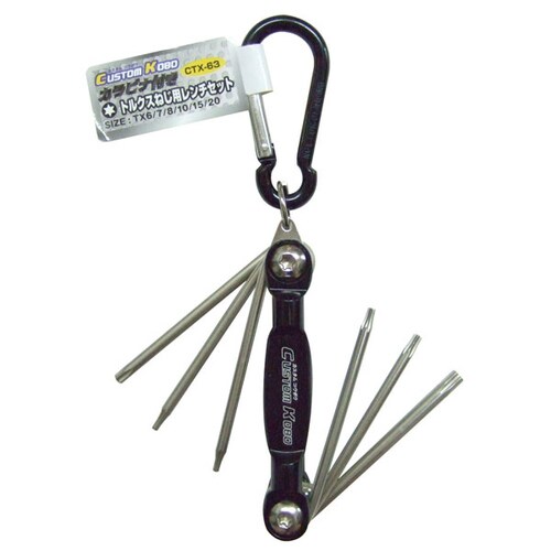 6PC カラビナ付ヘクスローブ CT×−63