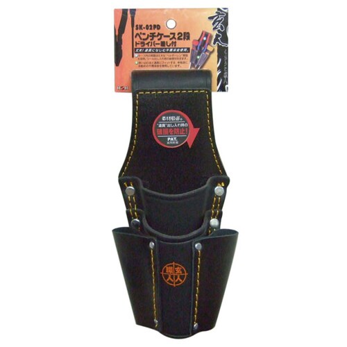 玄人職人 黒革ペンチ2段・DVケース KSK−02