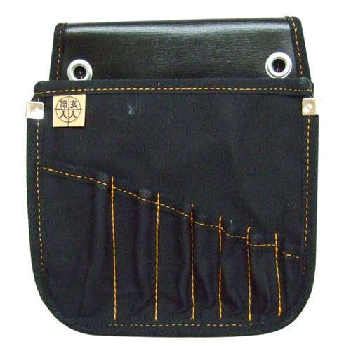 玄人職人 黒布電工腰袋ビット差し付きKSKN−05