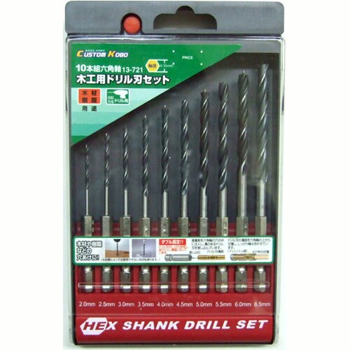CK 六角軸木工ドリルセット 13−721