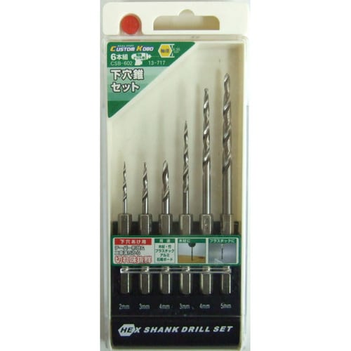 CK 6PC六角軸木工下穴錐セット CSB−602