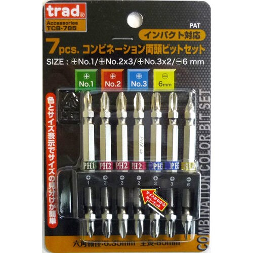 7PCコンビ両頭ビットセット TCB−785