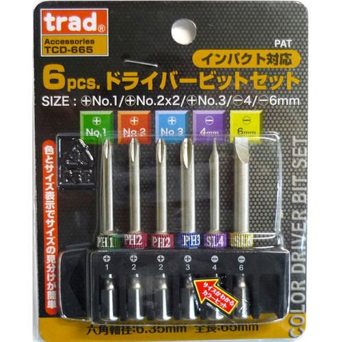 6PCドライバービットセット TCD−665