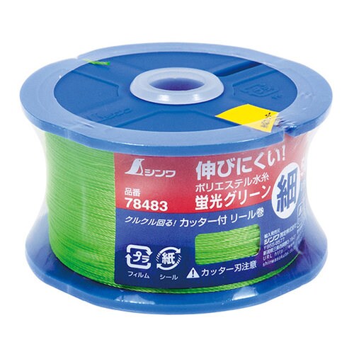 PE水糸リール 蛍光グリーン細0.5/500
