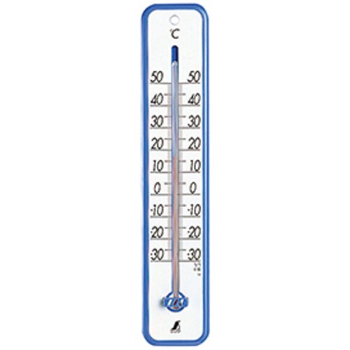 寒暖計プラスチック製30ブルー